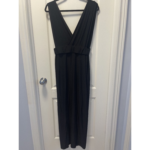 Boohoo Petite Black Plunge Drape Maxi Dress - Picture 5 of 6